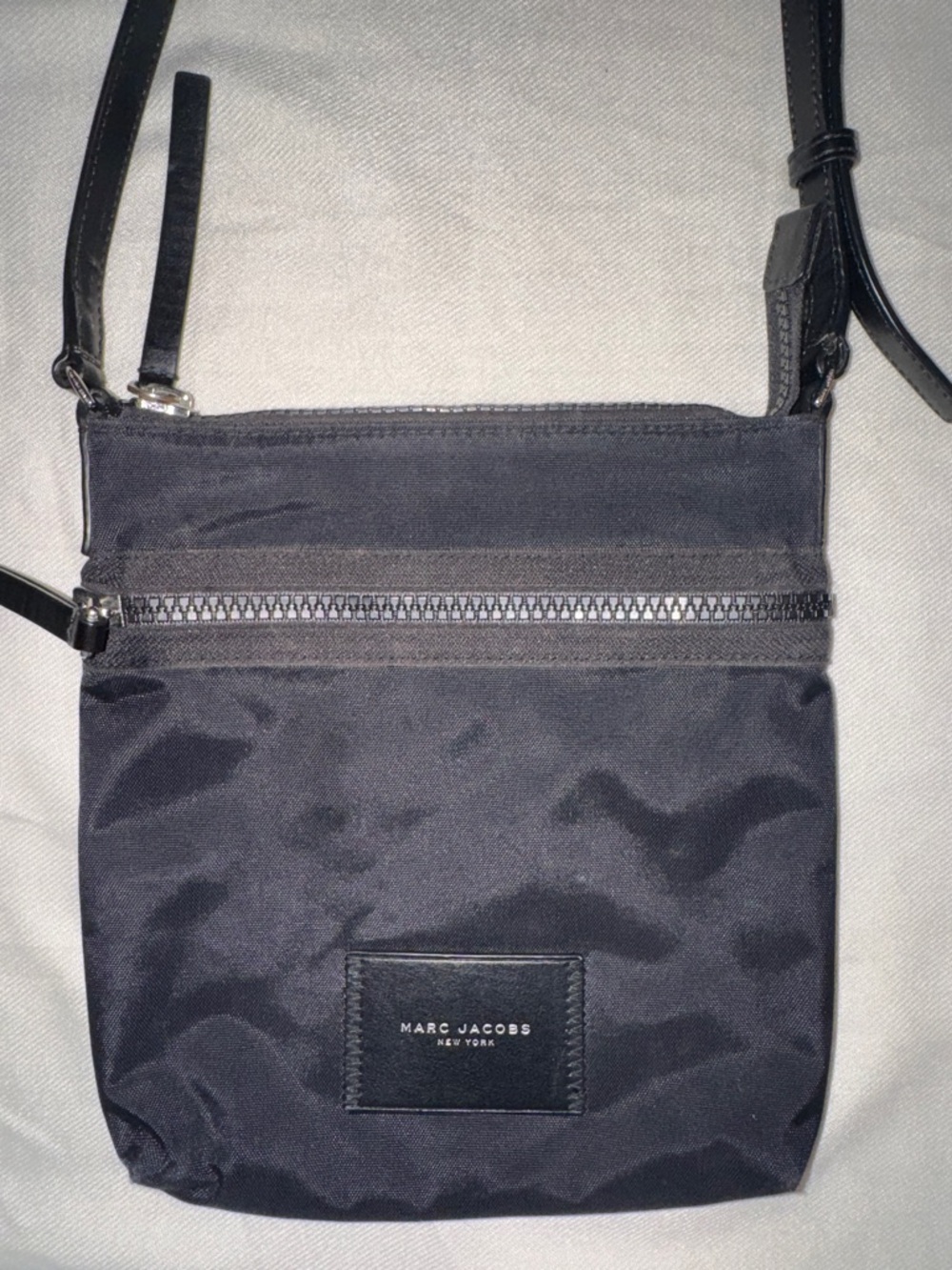 Marc Jacobs Black Nylon Messenger Crossbody Bag